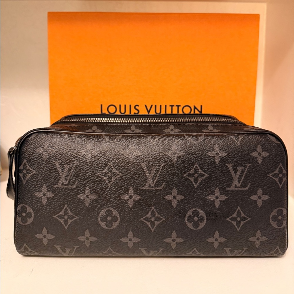 Authentic Louis Vuitton Monogram Eclipse Men's Dopp Kit